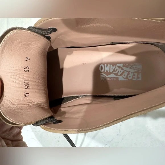 Authentic Salvatore Ferragamo Alder Suede Ankle Lace-Up Boots Size 9.5 - Picture 6 of 12